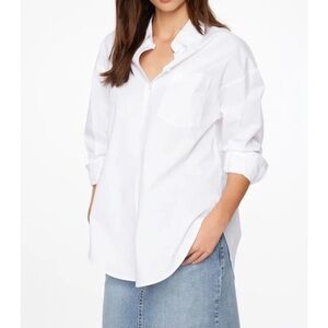 Dynamite Frida poplin stripe shirt NWT